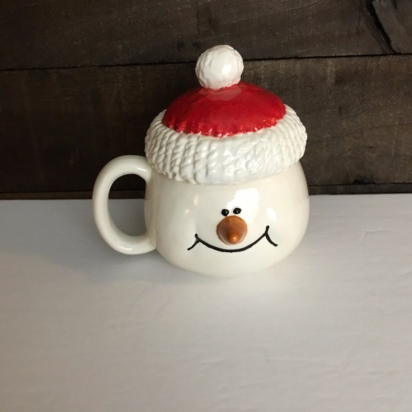 Vintage Other - Vintage Christmas snowman coffee cocoa mug cup